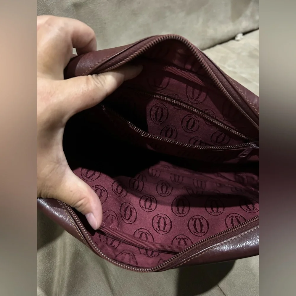 Authentic Vintage Cartier leather sling bag. Used - Picture 8 of 11